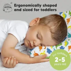 Keababies - 13X18 Toddler Pillow With Pillowcase, Happy Dino Fashion