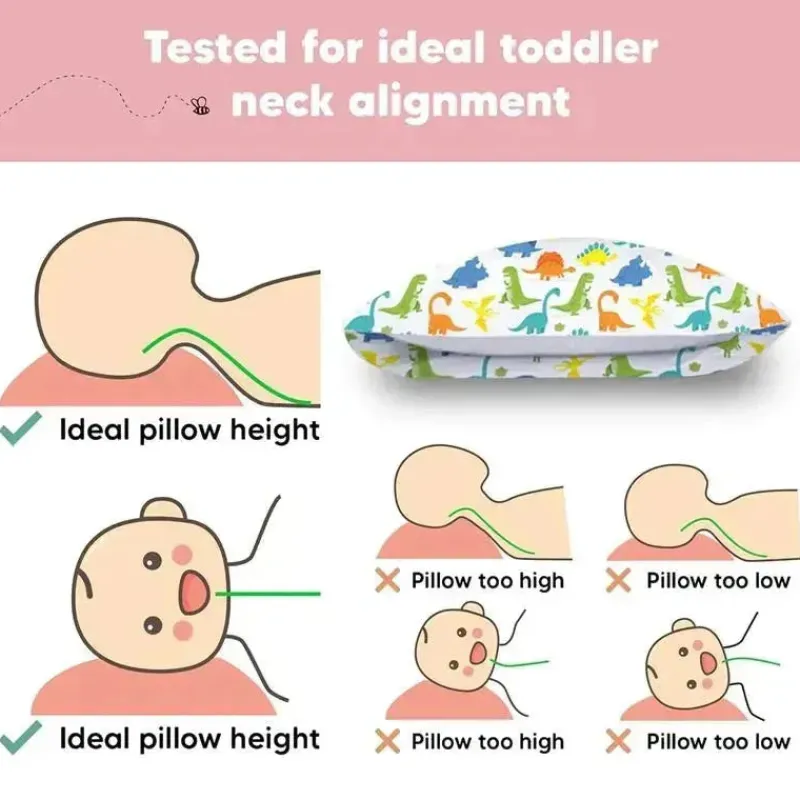 keababies__x_toddler_pill_SKU1r4U9wmx_4.webp Keababies - 13X18 Toddler Pillow With Pillowcase, Happy Dino Fashion