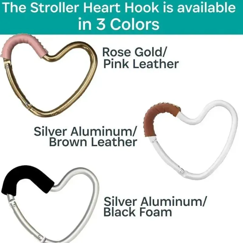 kidco__buggy_heart_hook_d_SKUkVZnZUsV_2.webp Kidco - BUGGY HEART HOOK da BUGGYGEAR, ouro rosa/couro rosa Hot