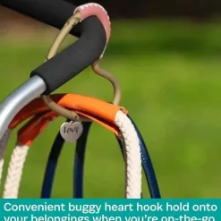 Kidco - BUGGY HEART HOOK da BUGGYGEAR, ouro rosa/couro rosa Hot