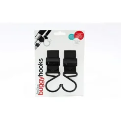 Kidco - Buggygear Premium Anti-Slip Boutique Buggy Hooks, preto fosco, conjunto de 2 Clearance