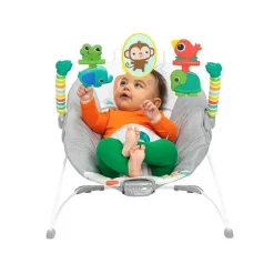 Bright Starts Kids II - Playful Paradise Confortável Cadeirinha para Bebê com Vibração Calmante Discount
