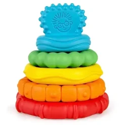 Baby Einstein Kids II - Brinquedo mordedor multitexturizado Stack &amp; Teethe Outlet