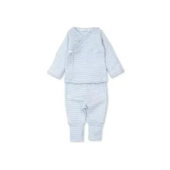 Kissy Kissy - Conjunto de calça com pés para bebê menino, azul claro Fashion