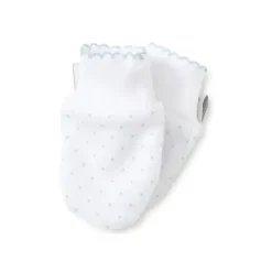 Kissy Kissy - Luvas com estampa de bolinhas para bebês, branco/azul claro Outlet