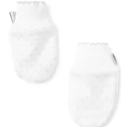 Kissy Kissy - Luvas com estampa de bolinhas, branco/prateado Hot