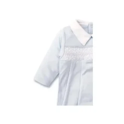 Kissy Kissy - sapatinho de bebê menino com bata à mão, azul claro Outlet