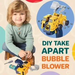 MacroBaby Klevly - Construction Bubble Gun (Includes 2 Guns And 4 Bubble Solutions) Discount