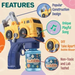 MacroBaby Klevly - Construction Bubble Gun (Includes 2 Guns And 4 Bubble Solutions) Discount