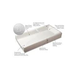 Sealy Kolcraft - Almofada para troca de fraldas com contorno de 3 lados Soybean Comfort, branca Online