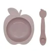 Kushies Baby Kushies - Tigela e Colher de Silicone Silibowl, Rosa New