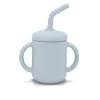 Kushies Baby - Copo de silicone inquebrável e à prova de derramamento SILISIPPY com canudo, 4 onças, azul Outlet
