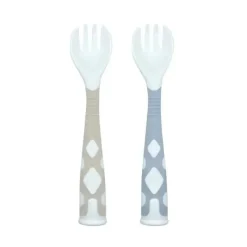 Kushies Baby - Garfos Silibend, 2 unidades, Areia / Azul Clearance