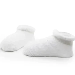 Kushies Baby - 2Pk Meias Terry, 3/6M, Branco Sólido New