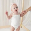 Kyte Baby - Baby Spaghetti Strap Body Leotard In Cloud Online