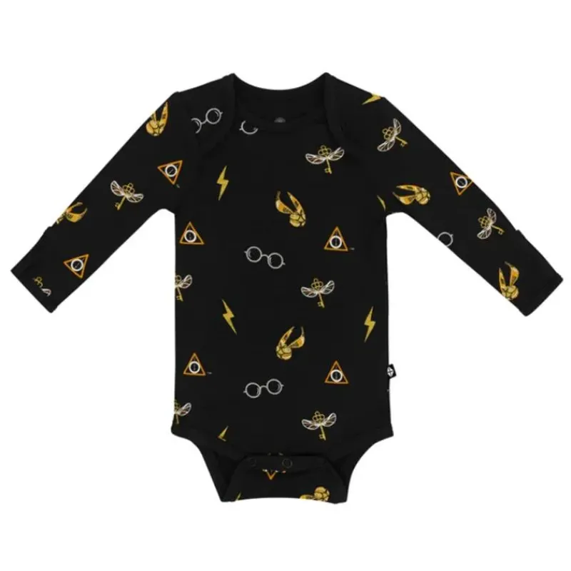 kyte_baby__long_sleeve_bo_SKUaK9S2uIq_1.webp Kyte Baby - Long Sleeve Bodysuit Harry Potter Midnight Icon Best