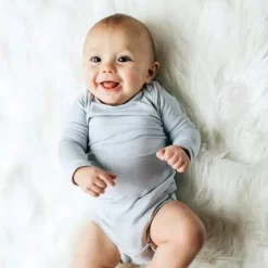 Kyte Baby - Long Sleeve Bodysuit In Storm New
