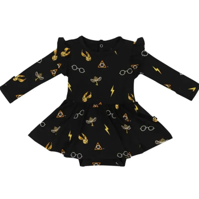 kyte_baby__long_sleeve_tw_SKUCEh064rp_1.webp Kyte Baby - Long Sleeve Twirl Bodysuit Dress Midnight Icon Harry Potter Discount