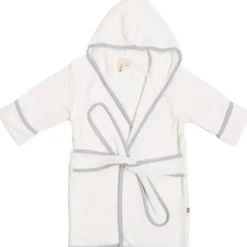 Kyte Baby - Toddler Bath Robe In Cloud With Storm Trim New