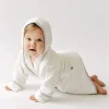 Kyte Baby - Toddler Bath Robe In Cloud With Storm Trim New