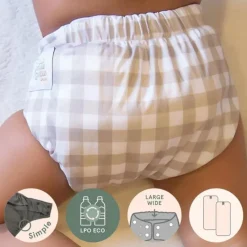 La Petite Ourse - Baby Wide Elastic Pocket Diaper Rust Fashion
