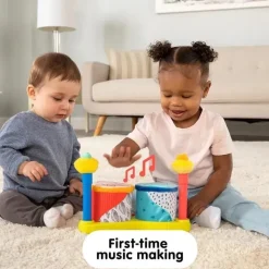 Lamaze - Squeeze Beats First Drum Set - Brinquedos musicais para bebês Best