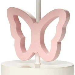 Lambs u0026 Ivy Lambs &amp; Ivy - Abajur de berçário de borboleta rosa Baby Blooms com abajur floral e lâmpada Hot