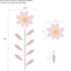 Lambs u0026 Ivy Lambs &amp; Ivy - Adesivos de parede com gráfico de crescimento, Daisy Dreams Discount
