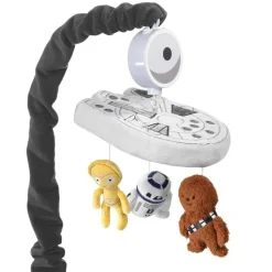 Lambs u0026 Ivy Lambs & Ivy - Baby Musical Mobile, Stars Wars Millennium Falcon New