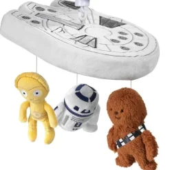 Lambs u0026 Ivy Lambs & Ivy - Baby Musical Mobile, Stars Wars Millennium Falcon New