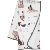Lambs u0026 Ivy Lambs &amp; Ivy - Bow Wow cão/cachorro branco Minky/Sherpa cobertor macio de lã para bebê Fashion