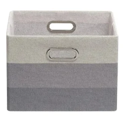 Lambs u0026 Ivy Lambs &amp; Ivy - Caixa de armazenamento dobrável cinza Ombre Outlet