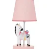 Lambs u0026 Ivy Lambs &amp; Ivy - Candeeiro de berçário Jazzy Jungle Zebra com sombra e lâmpada Best