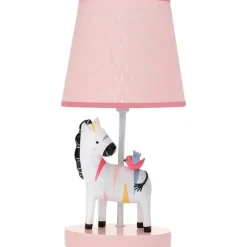 Lambs u0026 Ivy Lambs &amp; Ivy - Candeeiro de berçário Jazzy Jungle Zebra com sombra e lâmpada Best