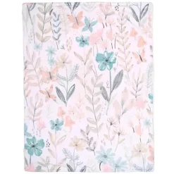 Lambs u0026 Ivy Lambs &amp; Ivy - Cobertor de bebê de lã macia aquarela floral/borboleta Baby Blooms Discount