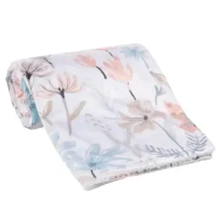 Lambs u0026 Ivy Lambs & Ivy - Cobertor de bebê de lã macia aquarela floral/borboleta Baby Blooms Discount