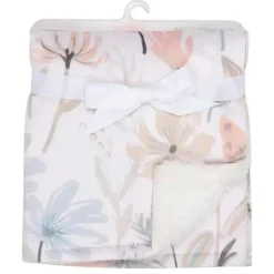 Lambs u0026 Ivy Lambs & Ivy - Cobertor de bebê de lã macia aquarela floral/borboleta Baby Blooms Discount