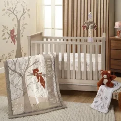 Lambs u0026 Ivy Lambs &amp; Ivy - Conjunto de cama de 3 peças, Treetop Fox Woodland Tree Discount