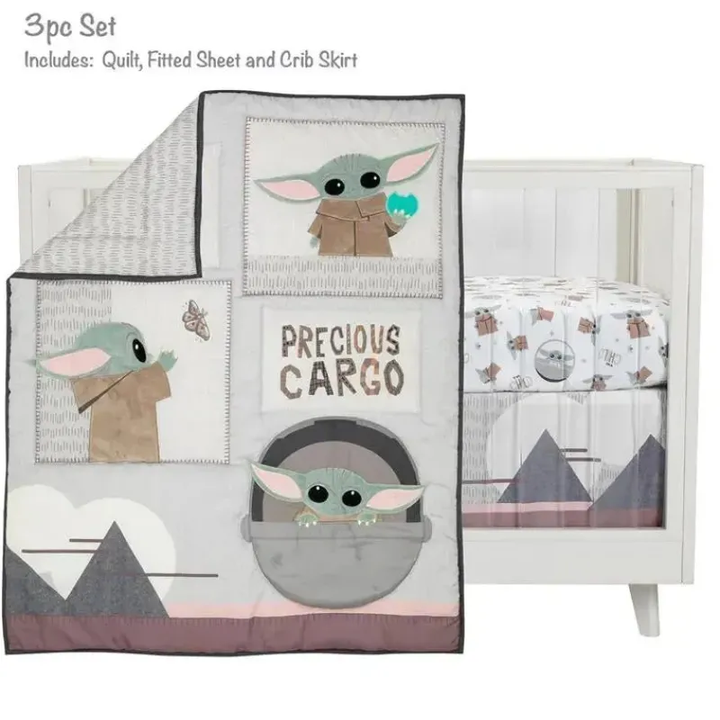 lambs_ampamp_ivy__conjunt_SKU83QQSWpz_1.webp Lambs u0026 Ivy Lambs & Ivy - Conjunto de cama para berço de bebê 3Pk Star Wars The Child Baby Yoda Hot