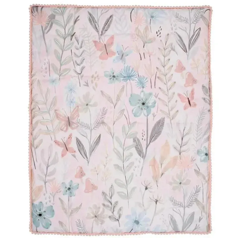 lambs_ampamp_ivy__conjunt_SKU9bonhmxf_3.webp Lambs u0026 Ivy Lambs & Ivy - Conjunto de cama para berço de bebê com 3 peças Baby Blooms rosa floral/borboleta New