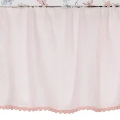 Lambs u0026 Ivy Lambs & Ivy - Conjunto de cama para berço de bebê com 3 peças Baby Blooms rosa floral/borboleta New