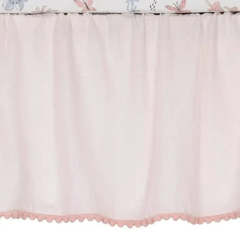 lambs_ampamp_ivy__conjunt_SKU9bonhmxf_7.webp Lambs u0026 Ivy Lambs & Ivy - Conjunto de cama para berço de bebê com 3 peças Baby Blooms rosa floral/borboleta New