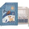 Lambs u0026 Ivy Lambs &amp; Ivy - Conjunto de cama para berço de bebê 3Pk Lion King Adventure, azul New