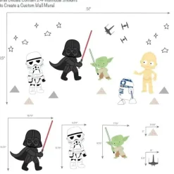 Lambs u0026 Ivy Lambs &amp; Ivy - Decalques de parede clássicos de Star Wars Best