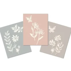 Lambs u0026 Ivy Lambs &amp; Ivy - Lençol de berço de algodão aquarela floral/borboleta Baby Blooms Discount