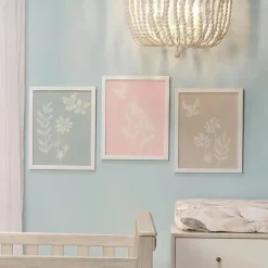 Lambs u0026 Ivy Lambs &amp; Ivy - Lençol de berço de algodão aquarela floral/borboleta Baby Blooms Discount