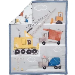 Lambs u0026 Ivy Lambs & Ivy - 3Pk Construction Zone Trucks Berçário Conjunto de cama para berço de bebê Fashion