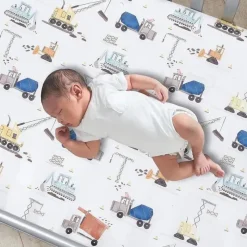 Lambs u0026 Ivy Lambs & Ivy - 3Pk Construction Zone Trucks Berçário Conjunto de cama para berço de bebê Fashion
