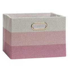 Lambs u0026 Ivy Lambs & Ivy - Recipiente de armazenamento dobrável rosa Ombre New