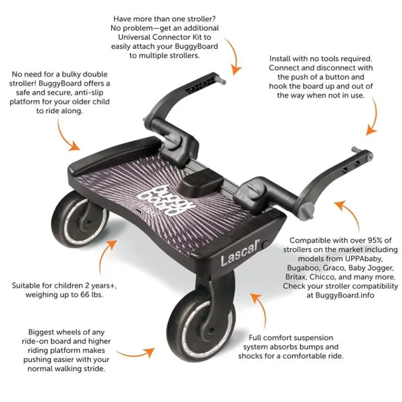 lascal_buggyboard_maxi_pr_SKUhICPC3M7_1.webp Lascal BuggyBoard Maxi Preto | Prancha universal para carrinho de passeio New